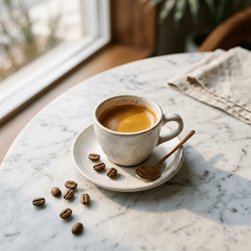 Espresso on marble